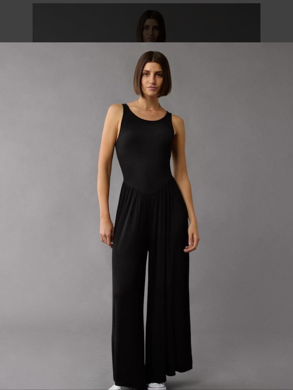 AMERICAN EAGLE Size SMALL Black Sleeveless Jumpsuit